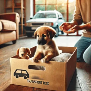 Beruhigung durch Spielzeug oder der Transportbox