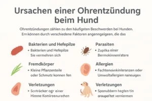 Ursachen einer Ohrentzündung beim Hund